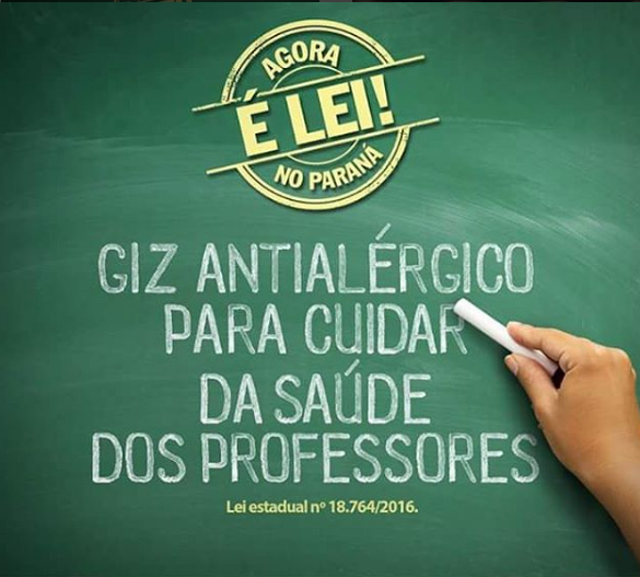Aprovada lei que incentiva o uso de giz antialérgico nas escolas do Paraná