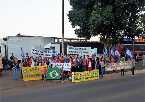 Fesmepar e sindicatos filiados participam de manifestos em apoio a greve nacional dos caminhoneiros