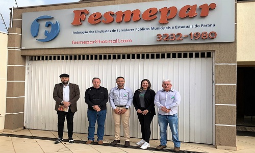 Fesmepar recebe visita administrativa da diretoria do Sindserv Ponta Grossa