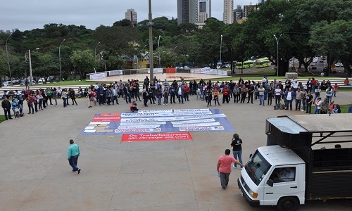 1º de MAIO: Sismufi marca presença em manifesto contra a Reforma da Previdência
